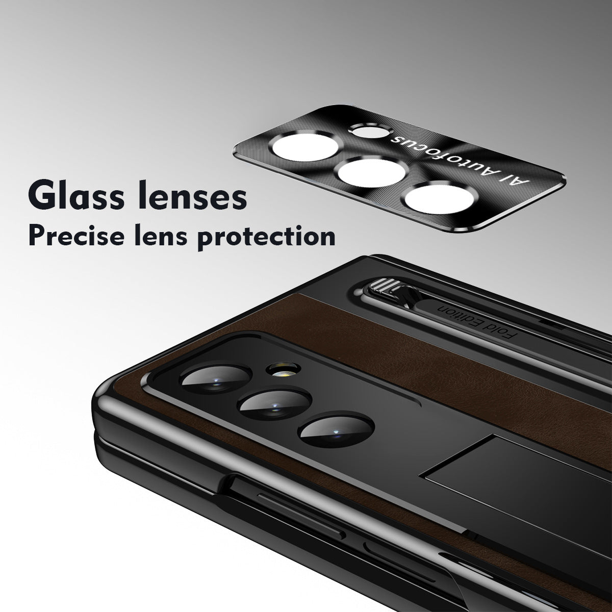 Jazz Retro Style Anyi-fall Protective Leather Phone Case For Galaxy Fold 8/7/6/5/4 With Front Protection Film And Stylus
