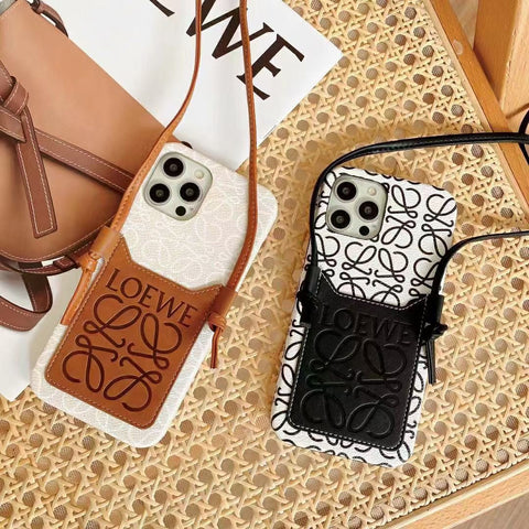 Luxury Leather Crossbody Lanyard for iPhone