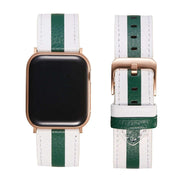 Genuine Leather Striped iWatch Strap