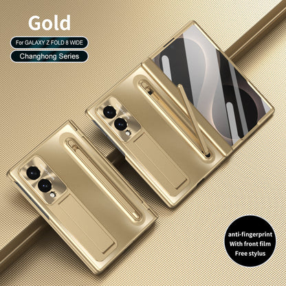 Armor Electroplated Phone Case With Pen Tray & Stylus & Glass Film For Galaxy Z Fold 8/7/6/5/4