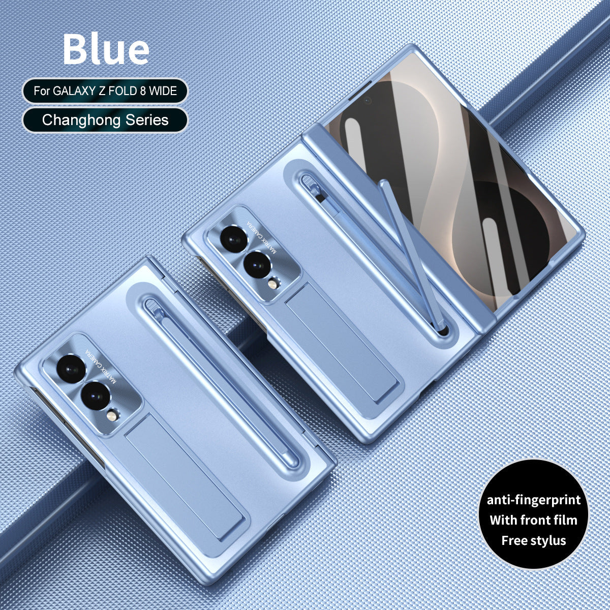 Armor Electroplated Phone Case With Pen Tray & Stylus & Glass Film For Galaxy Z Fold 8/7/6/5/4