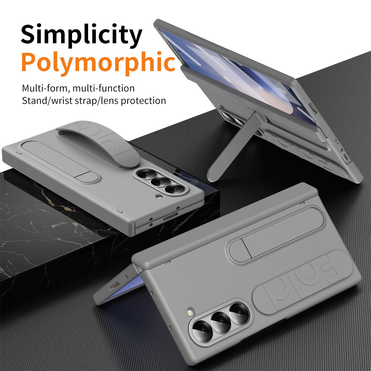 Hinge Pen Box Shockproof Case With Wristband For Z Fold