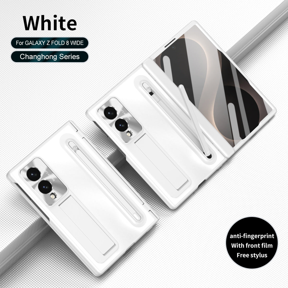 Armor Electroplated Phone Case With Pen Tray & Stylus & Glass Film For Galaxy Z Fold 8/7/6/5/4