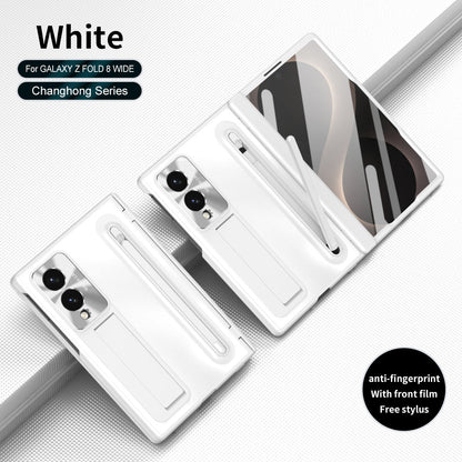 Armor Electroplated Phone Case With Pen Tray & Stylus & Glass Film For Galaxy Z Fold 8/7/6/5/4