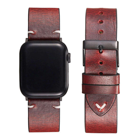 Vintage Oil Wax Leather iWatch Band