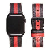 Genuine Leather Striped iWatch Strap