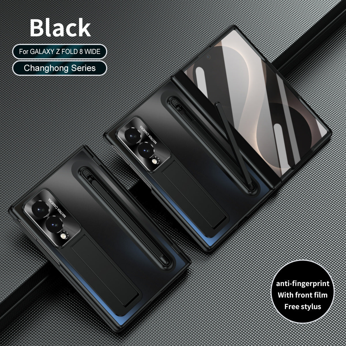 Armor Electroplated Phone Case With Pen Tray & Stylus & Glass Film For Galaxy Z Fold 8/7/6/5/4