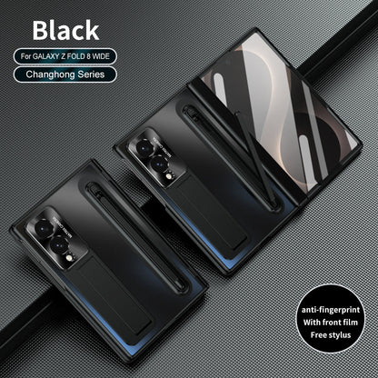 Armor Electroplated Phone Case With Pen Tray & Stylus & Glass Film For Galaxy Z Fold 8/7/6/5/4
