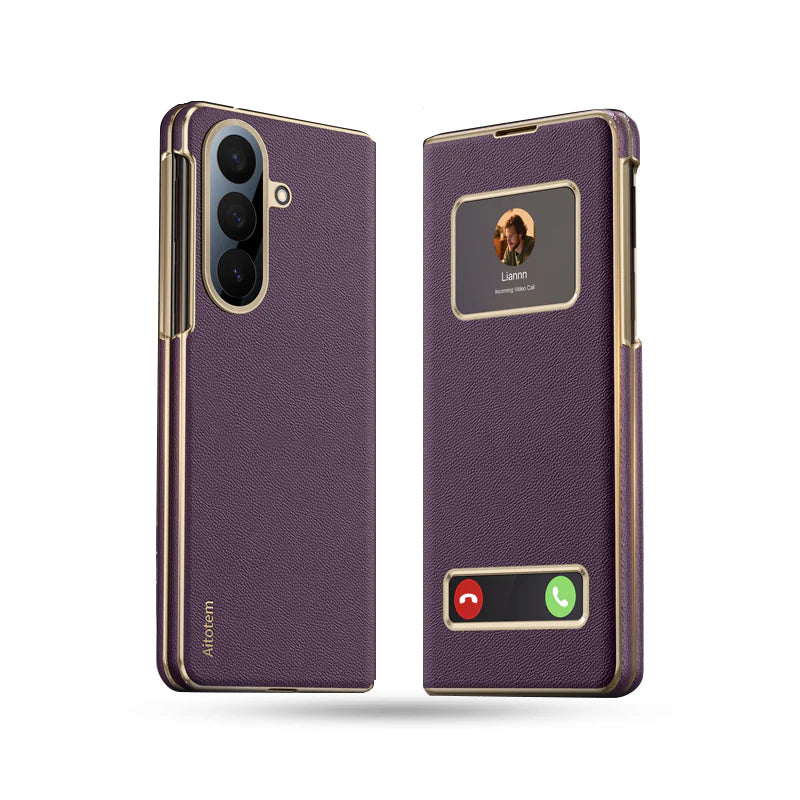 Luxury Flip Cover With Magnetic View Windows