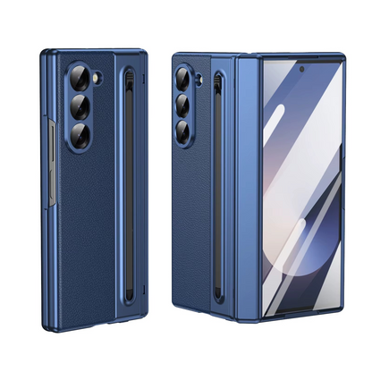 Z Fold Leather Cover + Hinge & Glass Protection