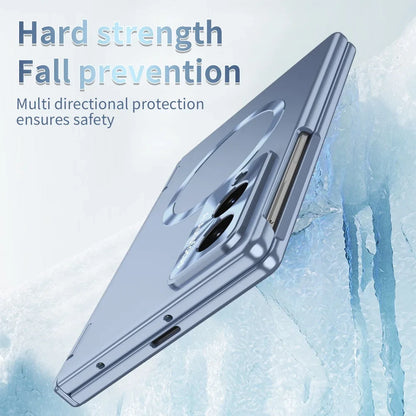 Magnetic Hinge Case with Glass & Stylus For Galaxy Z Fold Series
