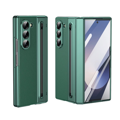 Z Fold Leather Cover + Hinge & Glass Protection