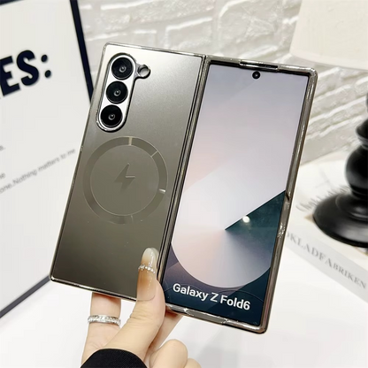 Luxury Electroplate Magnetic Wireless Case For Galaxy Z Fold Series