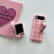 Korean Luxury Cute Love Heart Case For Galaxy Z Flip Series