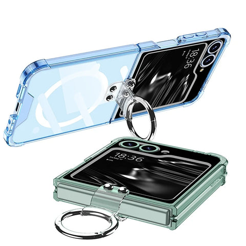 Samsung Galaxy Z Flip Series | Magsafe Clear Airbag Ring Phone Case