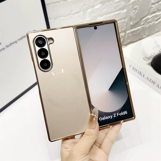Luxury Electroplate Magnetic Wireless Case For Galaxy Z Fold Series