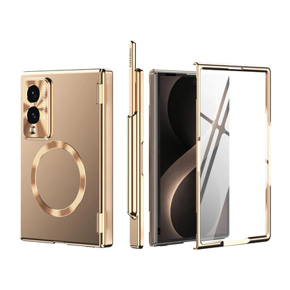 Magnetic Hinge Case with Glass & Stylus For Galaxy Z Fold Series