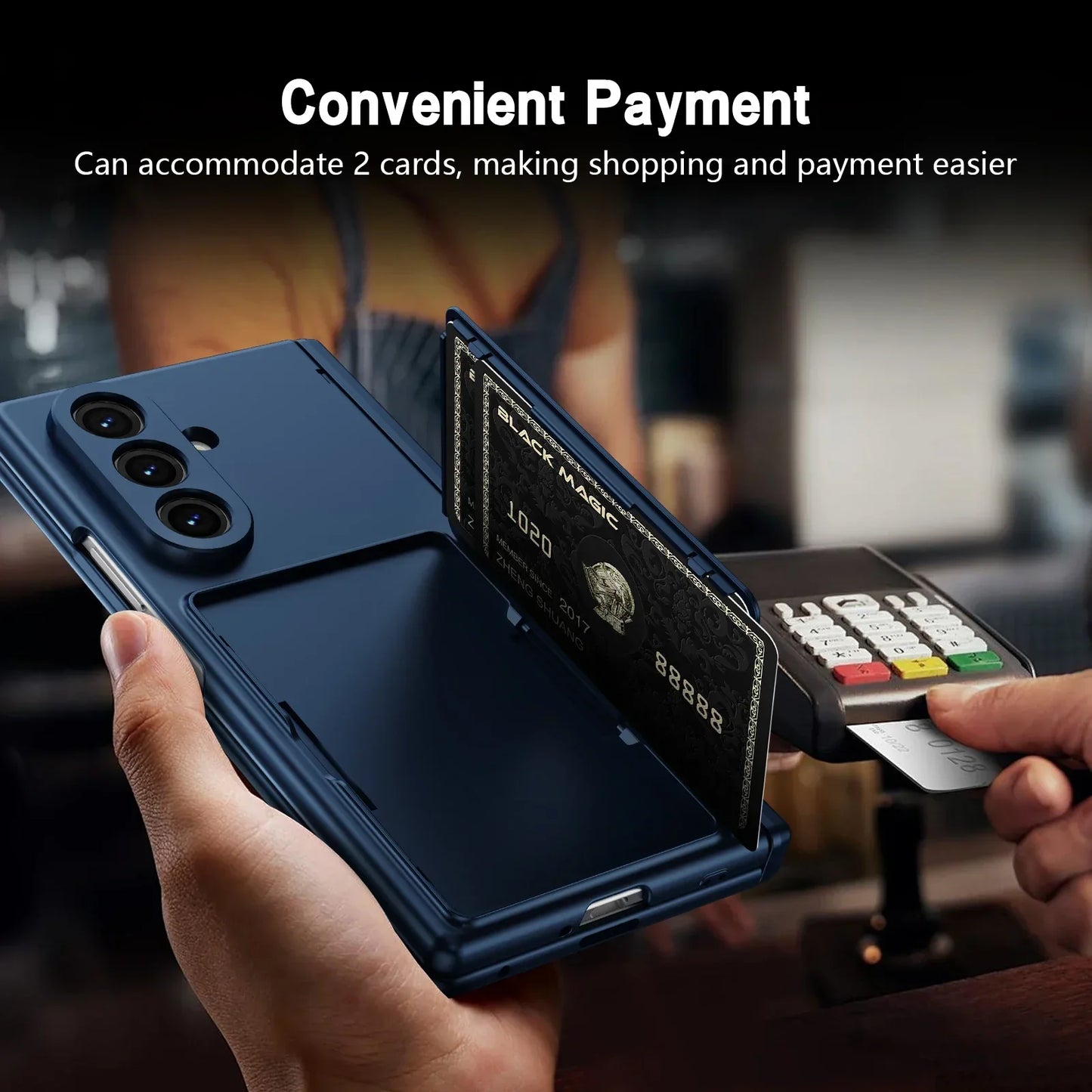 Wallet Stand Shield with Pen Slot & Screen Protection For Z Fold