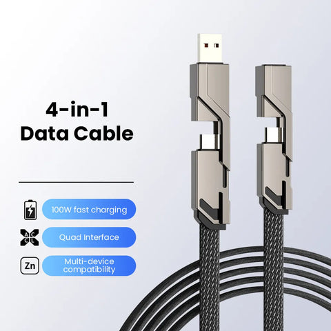 Universal 4-in-1 Rapid Charging Cable for All Devices