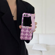 Korean Luxury Cute Love Heart Case For Galaxy Z Flip Series