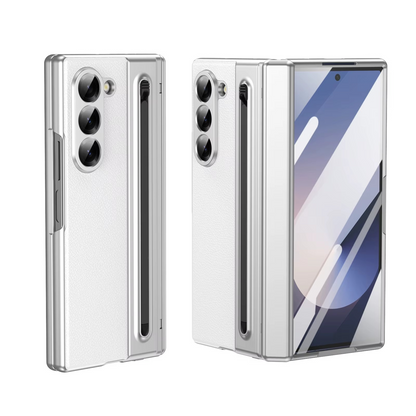 Z Fold Leather Cover + Hinge & Glass Protection