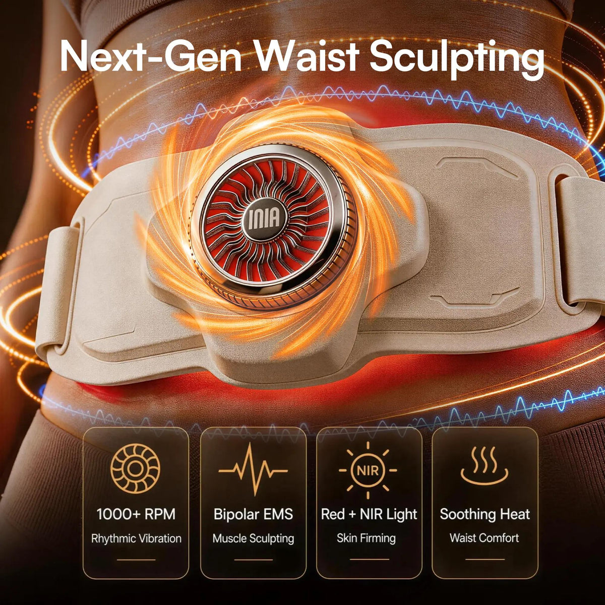 INIA TURBO™ 3-in-1 Body Sculpting Massage Belt
