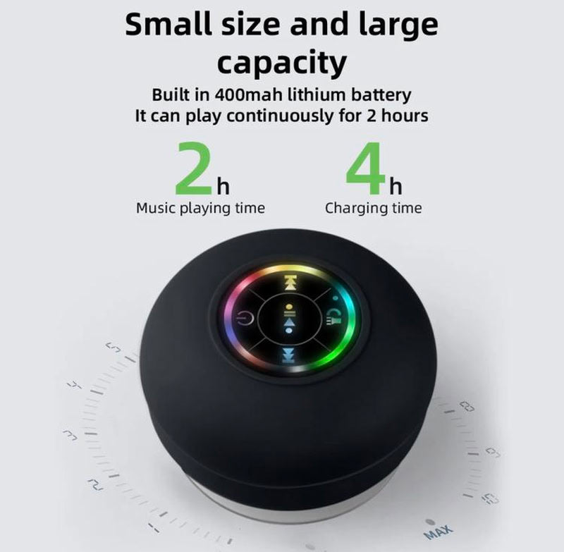 Waterproof LED Bluetooth Speaker – Mini & Portable