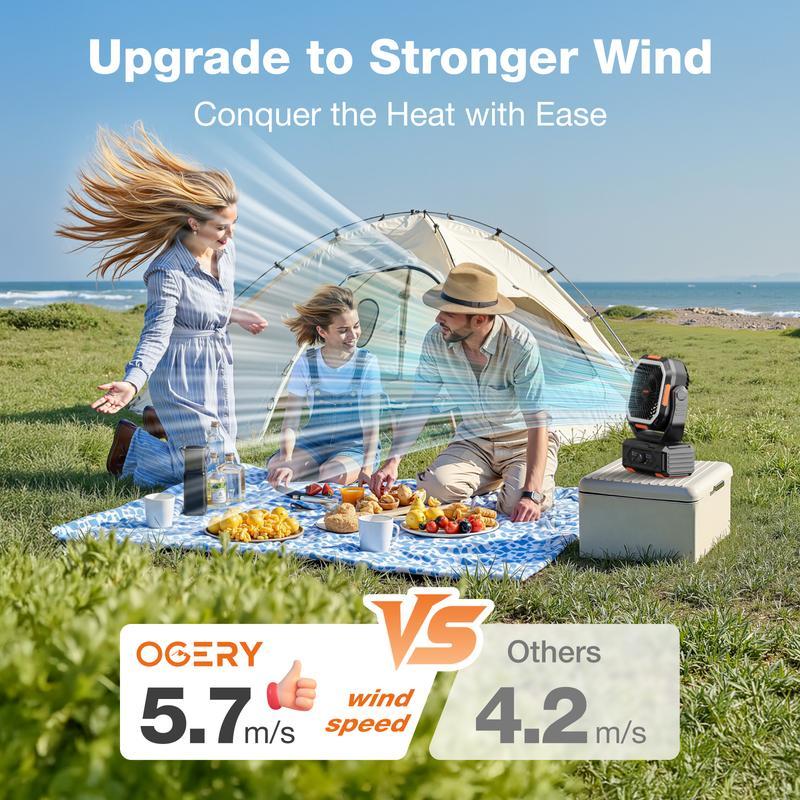 Ultimate 3-in-1 Rechargeable Fan, Light & Charging Station