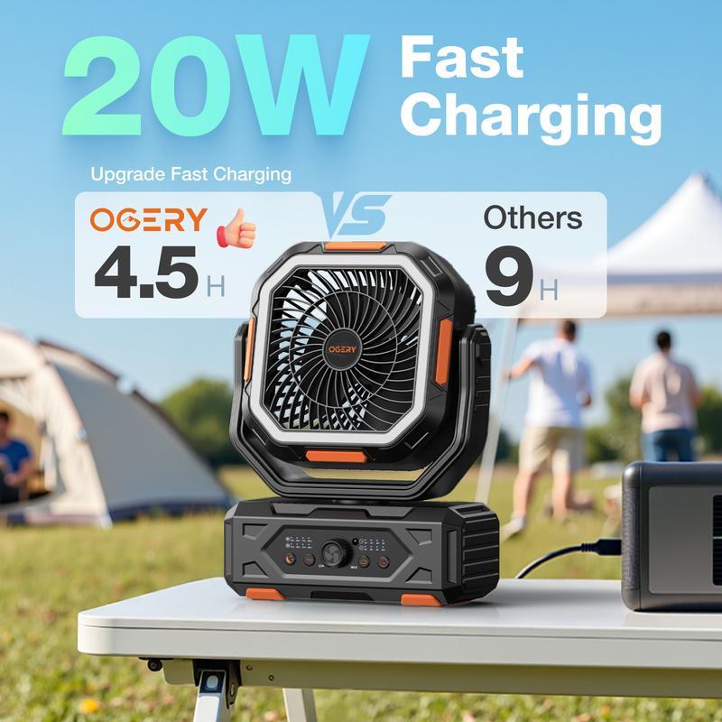 Ultimate 3-in-1 Rechargeable Fan, Light & Charging Station