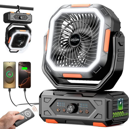 Ultimate 3-in-1 Rechargeable Fan, Light & Charging Station