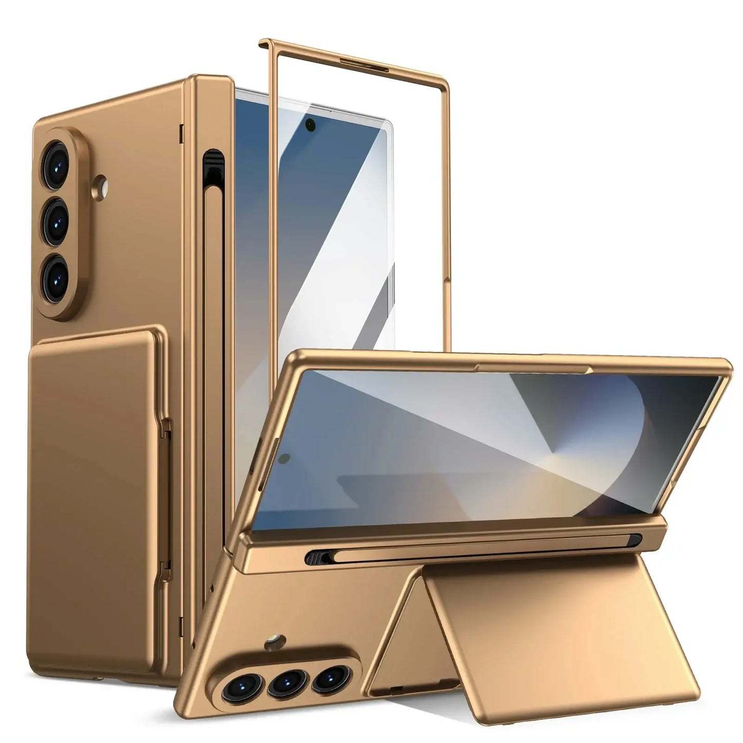 Wallet Stand Shield with Pen Slot & Screen Protection For Z Fold