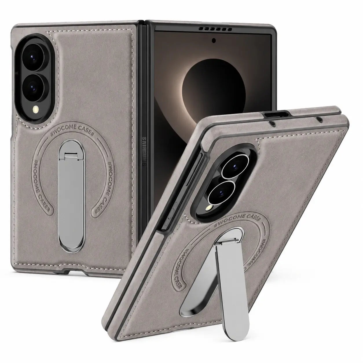 360° Magnetic Leather Stand Case for Galaxy Z Fold 8 Series