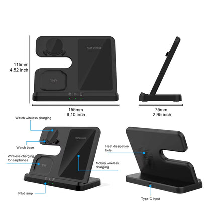 Z Fold :  3-in-1 Charger for Watch, Buds & Phone