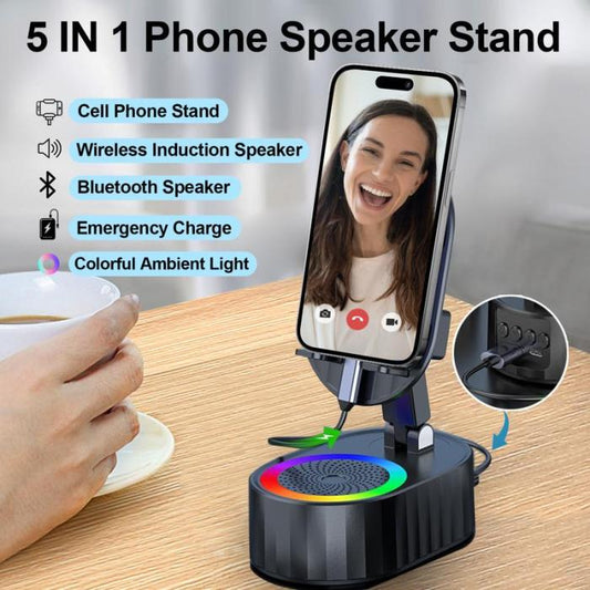 Ultimate 5-in-1 LED Speaker Stand – Sound, Power & Style Combined