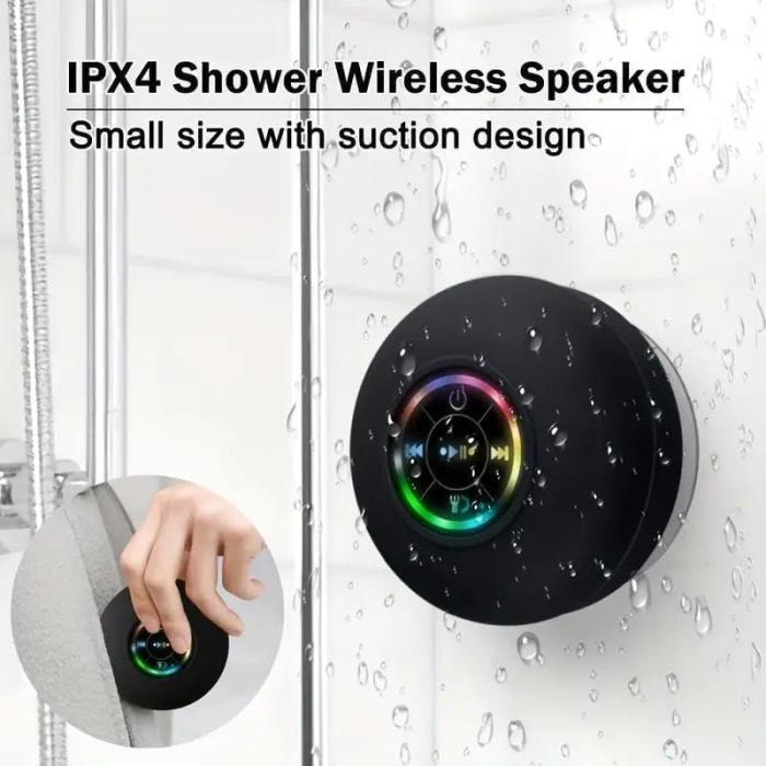 Waterproof LED Bluetooth Speaker – Mini & Portable