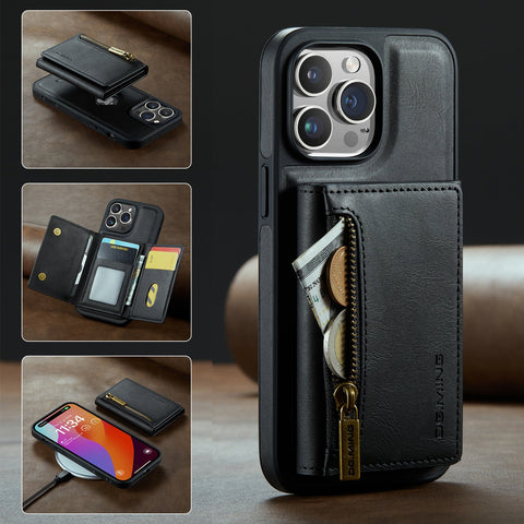 2 in 1 Retro Magnetic Wallet Case for iPhone