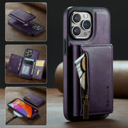 2 in 1 Retro Magnetic Wallet Case for iPhone