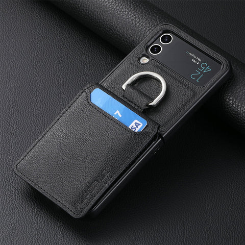 Luxury Leather Wallet Phone Case For Samsung Z Flip