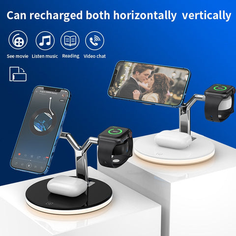 3 in 1 Magnetic Wireless Charger Stand For iPhone