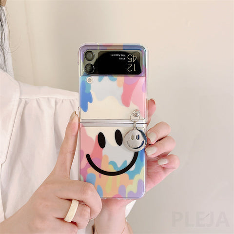 Cute Watercolor Smile Pendant Phone Case For Samsung Galaxy Z Flip 3